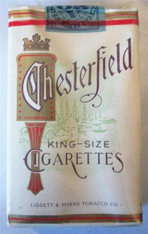 vintage chesterfield cigarette pack